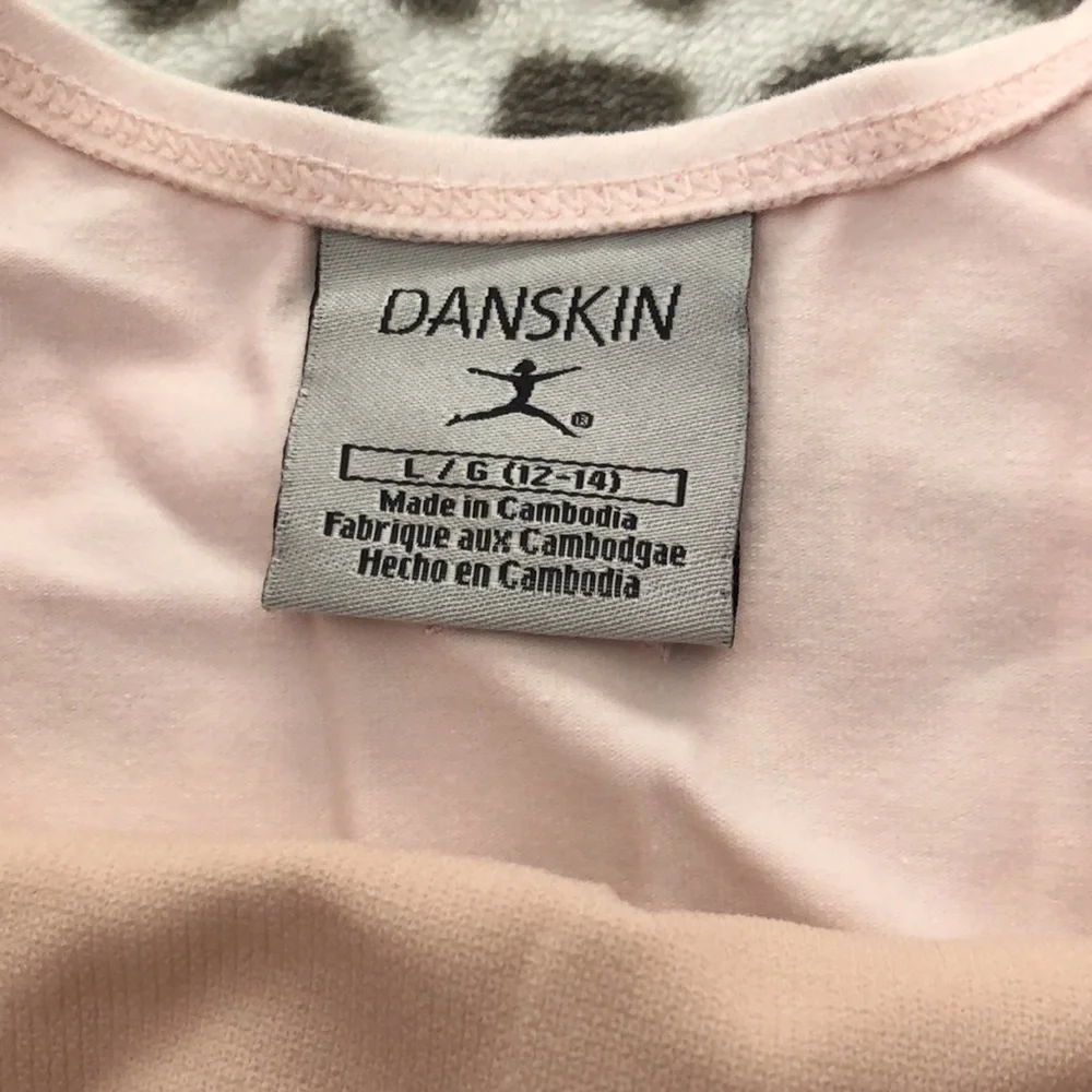 Danskin Short Sleeve Leotard in Theatrical Pink Size Large 12-14